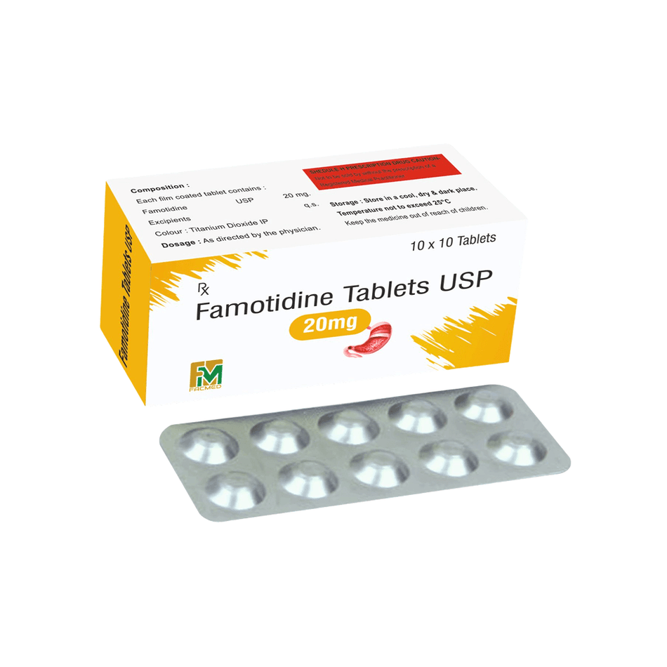 Famotidine 20 mg Heartburn Relief Tablet